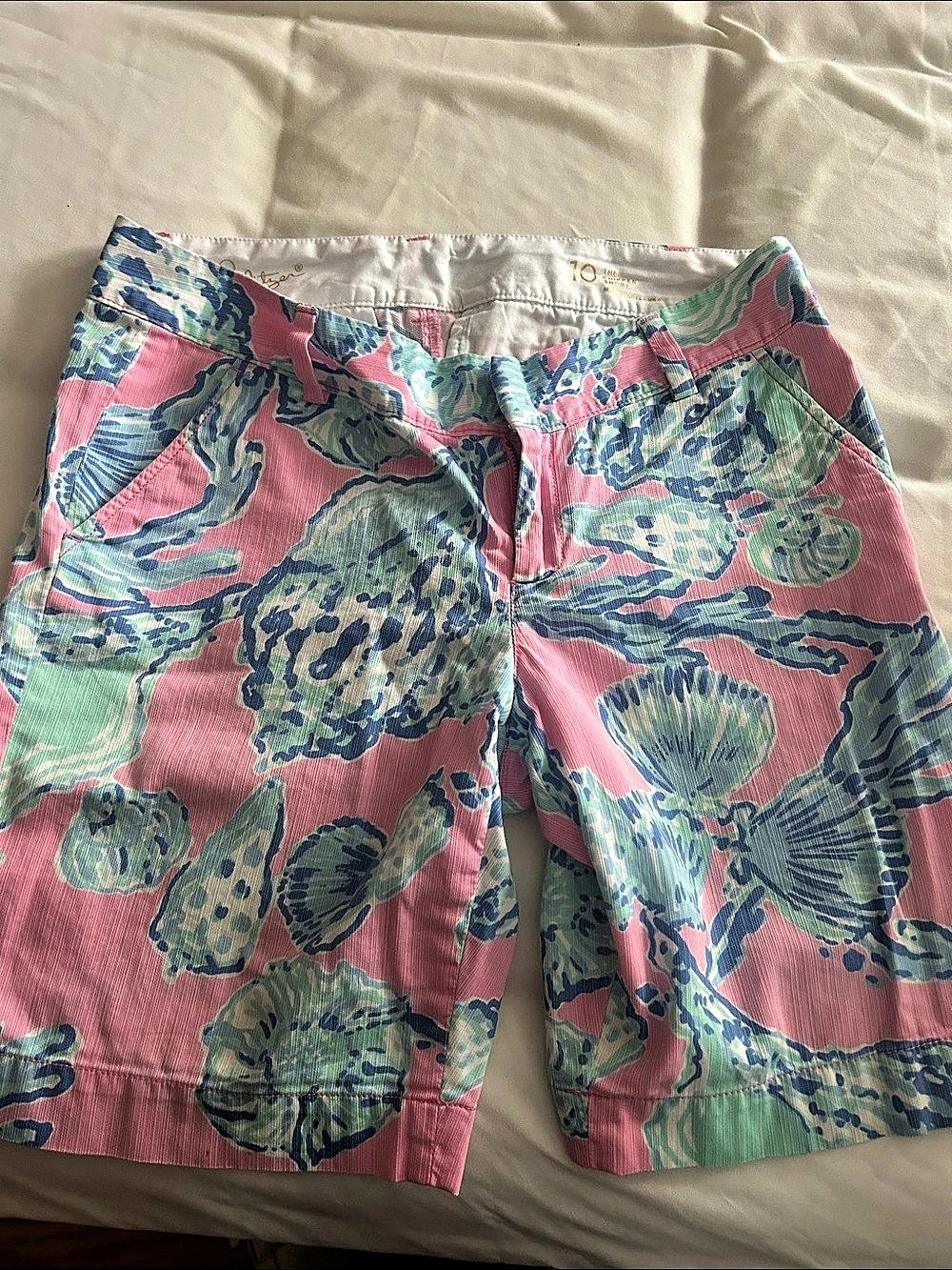 Lilly Pulitzer The Chipper Short Girls Size 10 Pink & Green